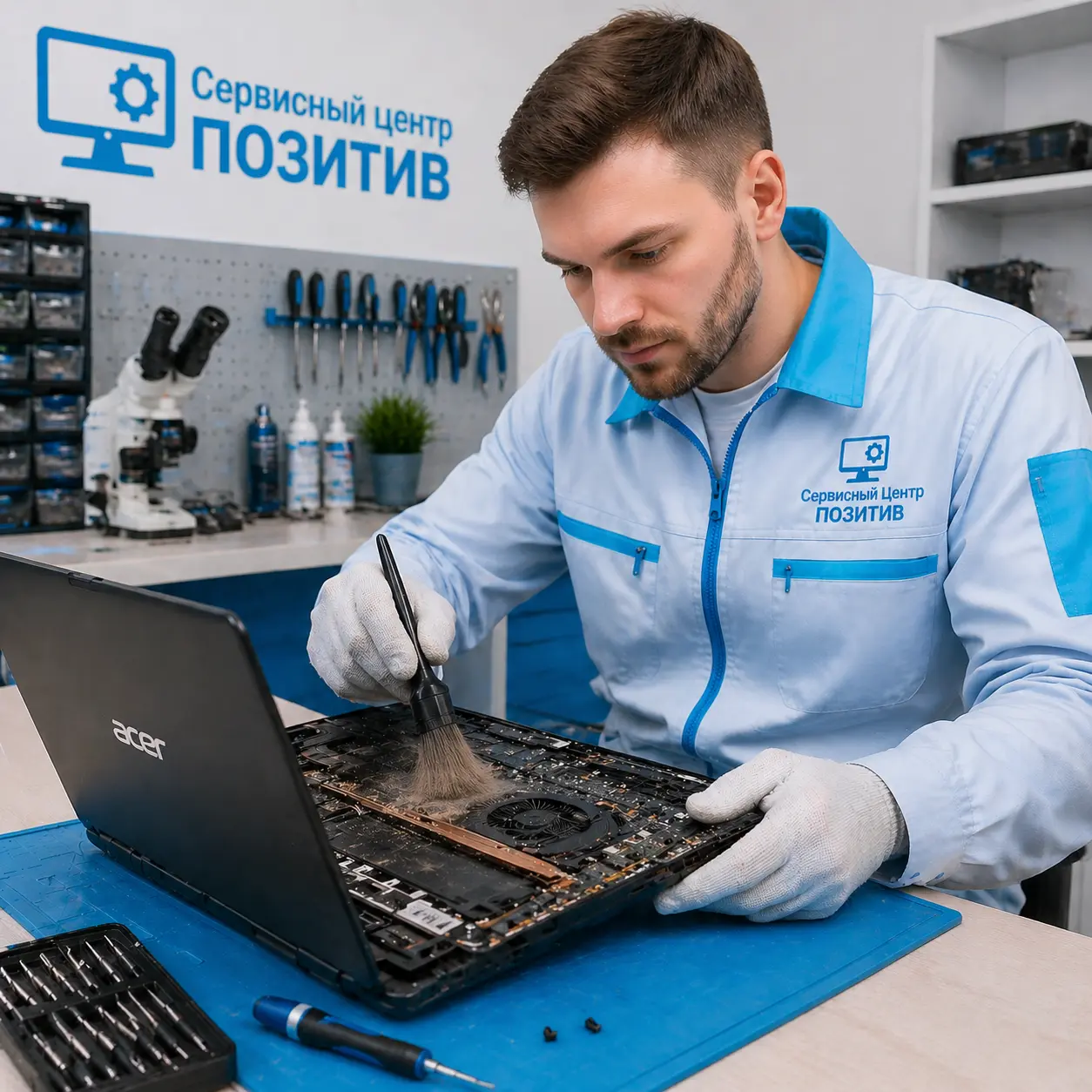 Чистка ноутбука Acer от пыли в Егорьевске | Замена термопасты